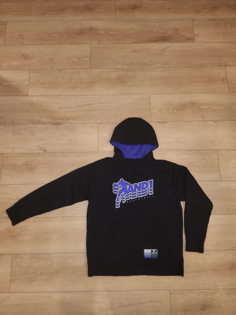 Vintage Y2K And1 Basketball Purple Embroidered Hoodie Men's Size Xtra Large Good